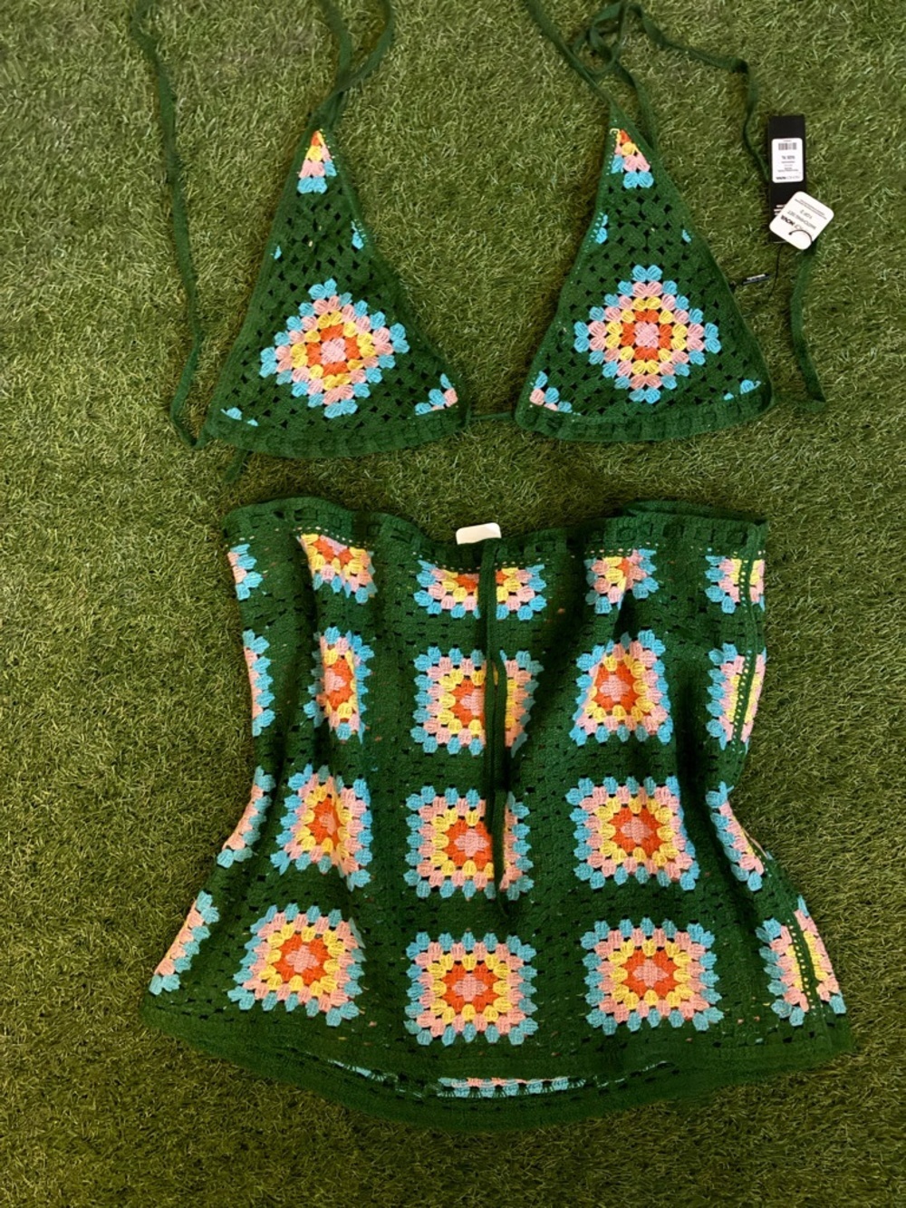 Green Crochet Swim Set